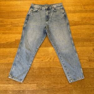 Arizona Jean Co High-Rise Mom Jean medium wash straight leg pants size 15 b3